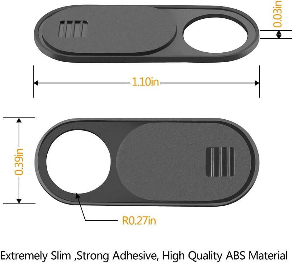 DIMICA 0.035 Inch (2 Webcam Cover, Ultra-Thin Slider Camera Cover for MacBook Pro, Laptop, Mac, PC, Surfcase Pro