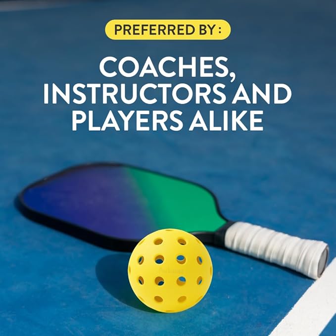 Aviana Outdoor Pickleball Balls - USAPA Approved for Tournament Play | Durable 40-Hole Design | Ideal for All Skill Levels | 6, 12 & 48 Packs