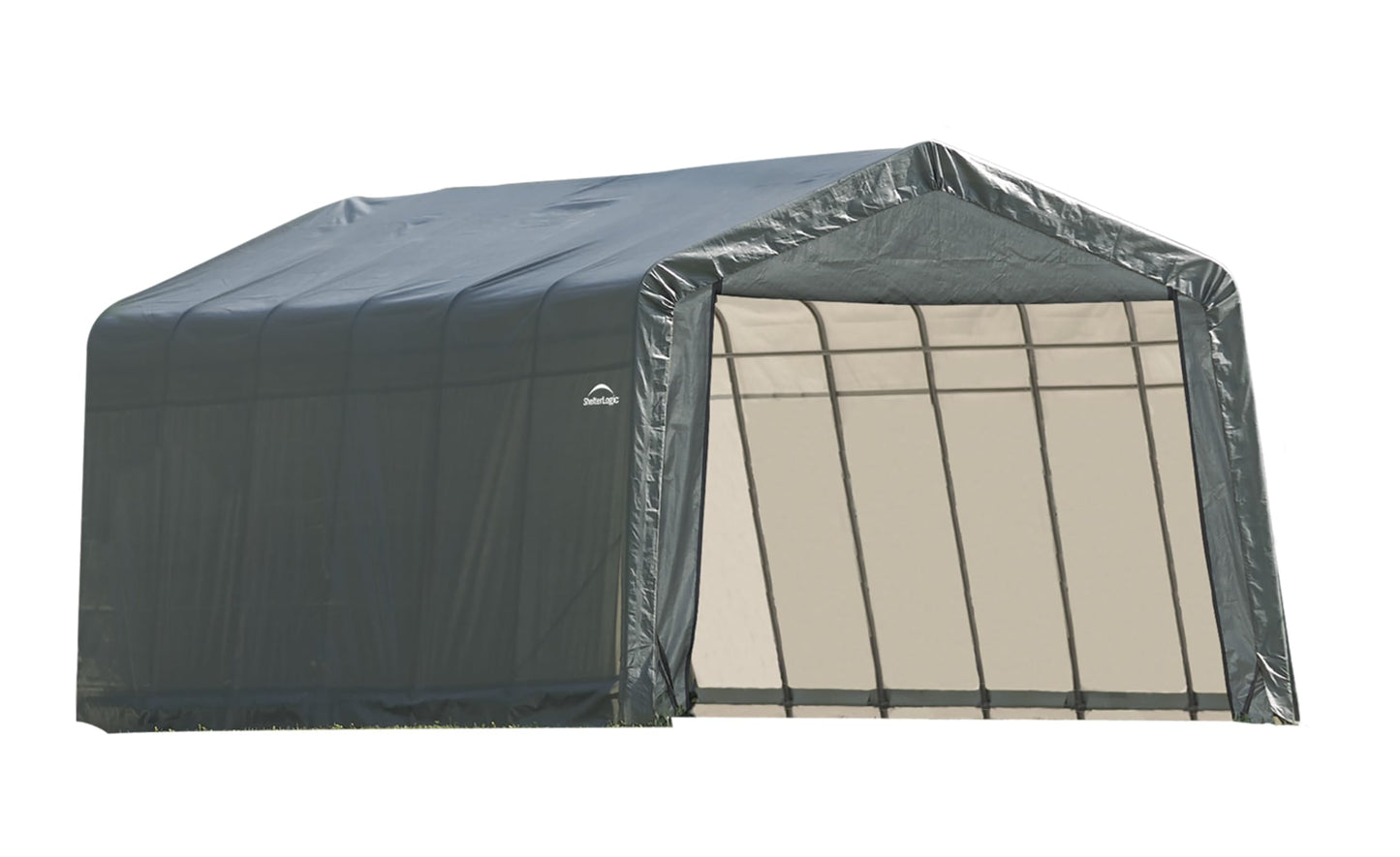 ShelterLogic 74432 Grey 12'x24'x10' Peak Style Shelter