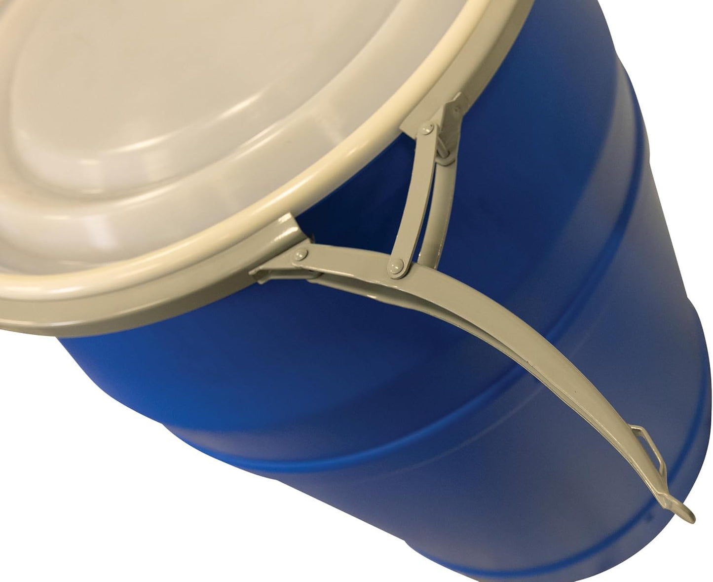 55-Gallon Open Head Water Storage Barrel, BPA Free, Emergency Water Supply - Eco Friendly - Lever-Lock Lid - Made in USA (Blue)