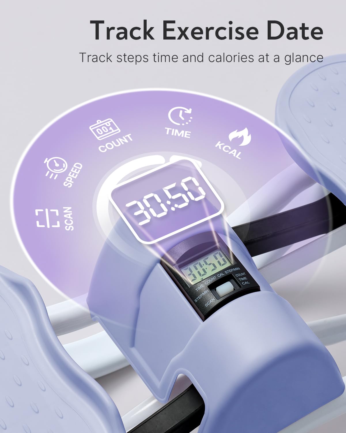 YOTTOY Lateral Rock Stepper for Exercise at Home with Digital Monitor/Resistance Bands, Portable Rocking Stepper Side to Side for Home Workout, Intense Legs & Glutes Activation & Fat Burning