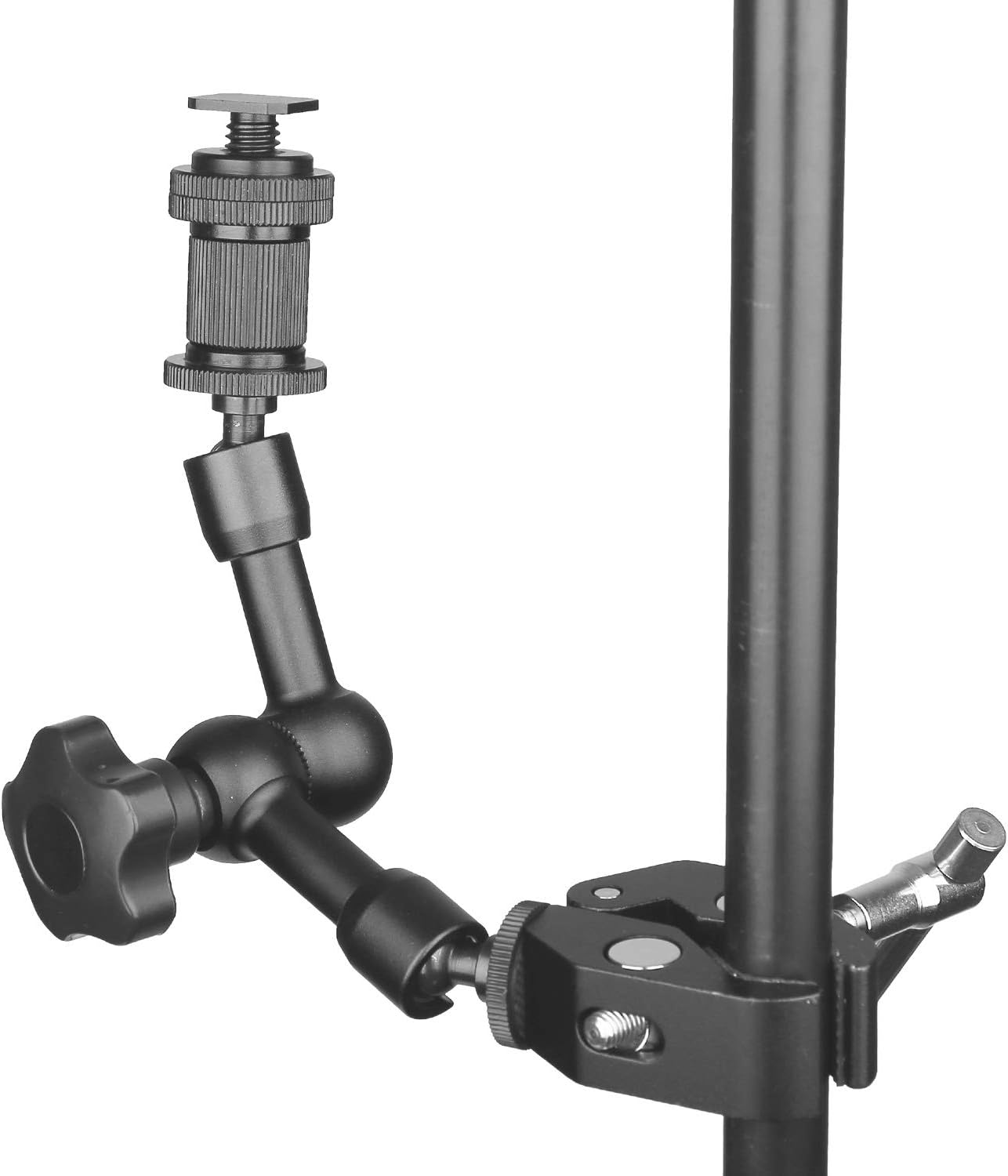 ChromLives 7'' 1/4'' Magic Arm, Articulating Magic Friction Arm Adjustable with Hot Shoe Mount Tripod Screw Compatible