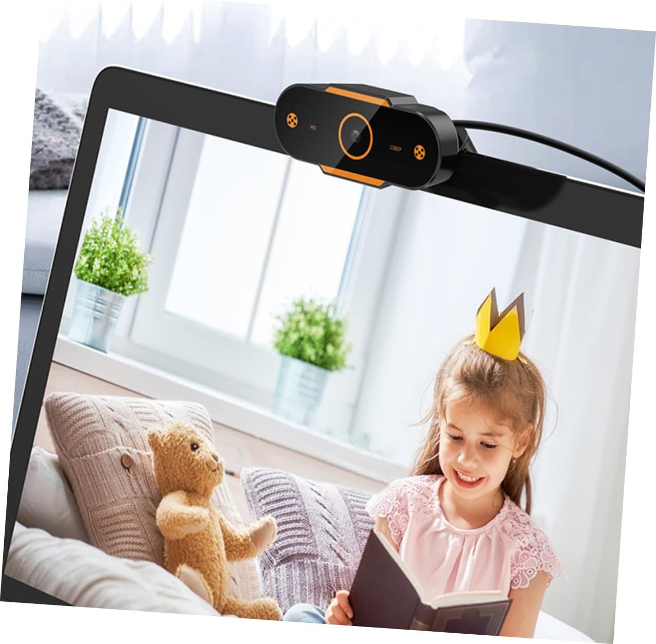 CONGARTENO 1080p 5v USB Webcam with Built-in Microphone, Automatic Focusing Web Camera for Live Streaming and Video