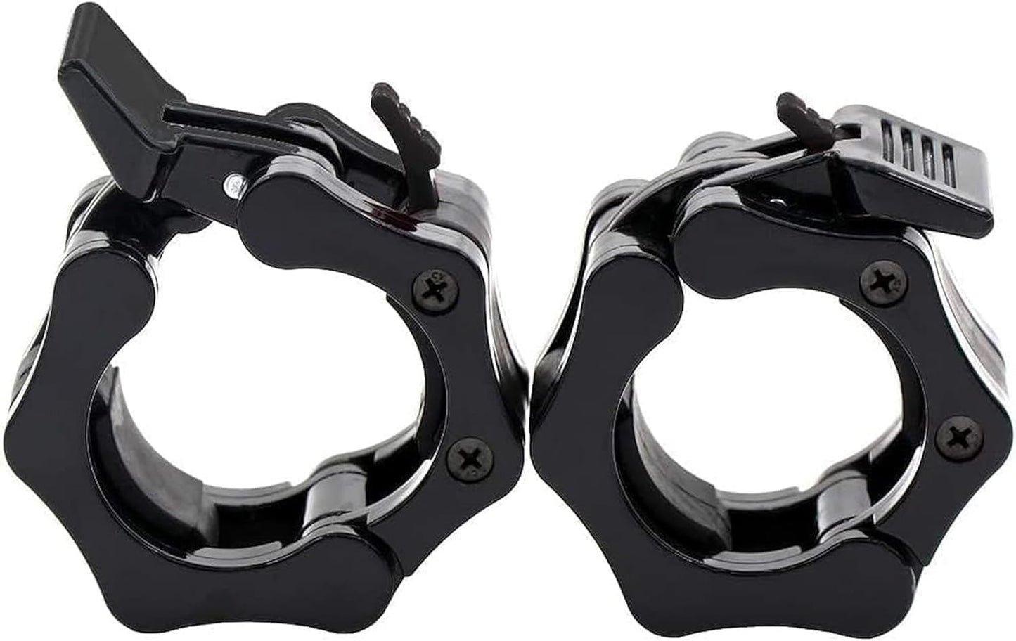 Chomp Fitness Olympic Barbell Clamps Collars Quick Release Pair Weight Clips for 2 inch Barbell Black