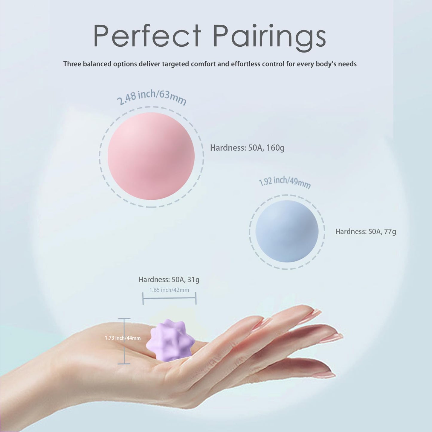JIEJUNJIE Silicone Lacrosse Balls for Yoga and Myofascial Release - Deep Tissue Massage,Trigger Point Therapy and Foot Plantar Fasciitis,Muscle Knots,Relieving Muscle Pain,Muscle Soreness Balls