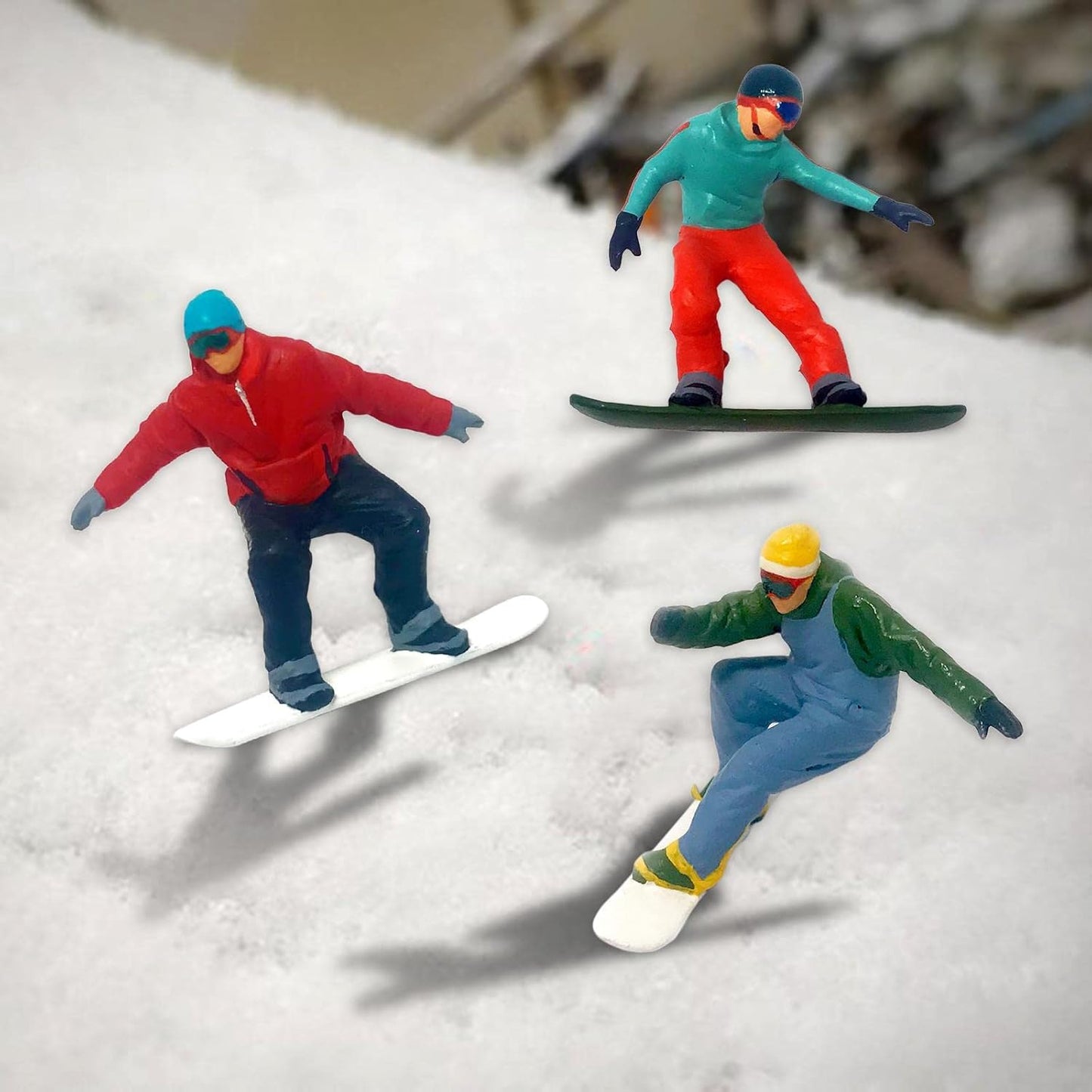 Skiennix Miniature Skiing Figure Set - 3-Piece Tabletop Display for Winter Decor