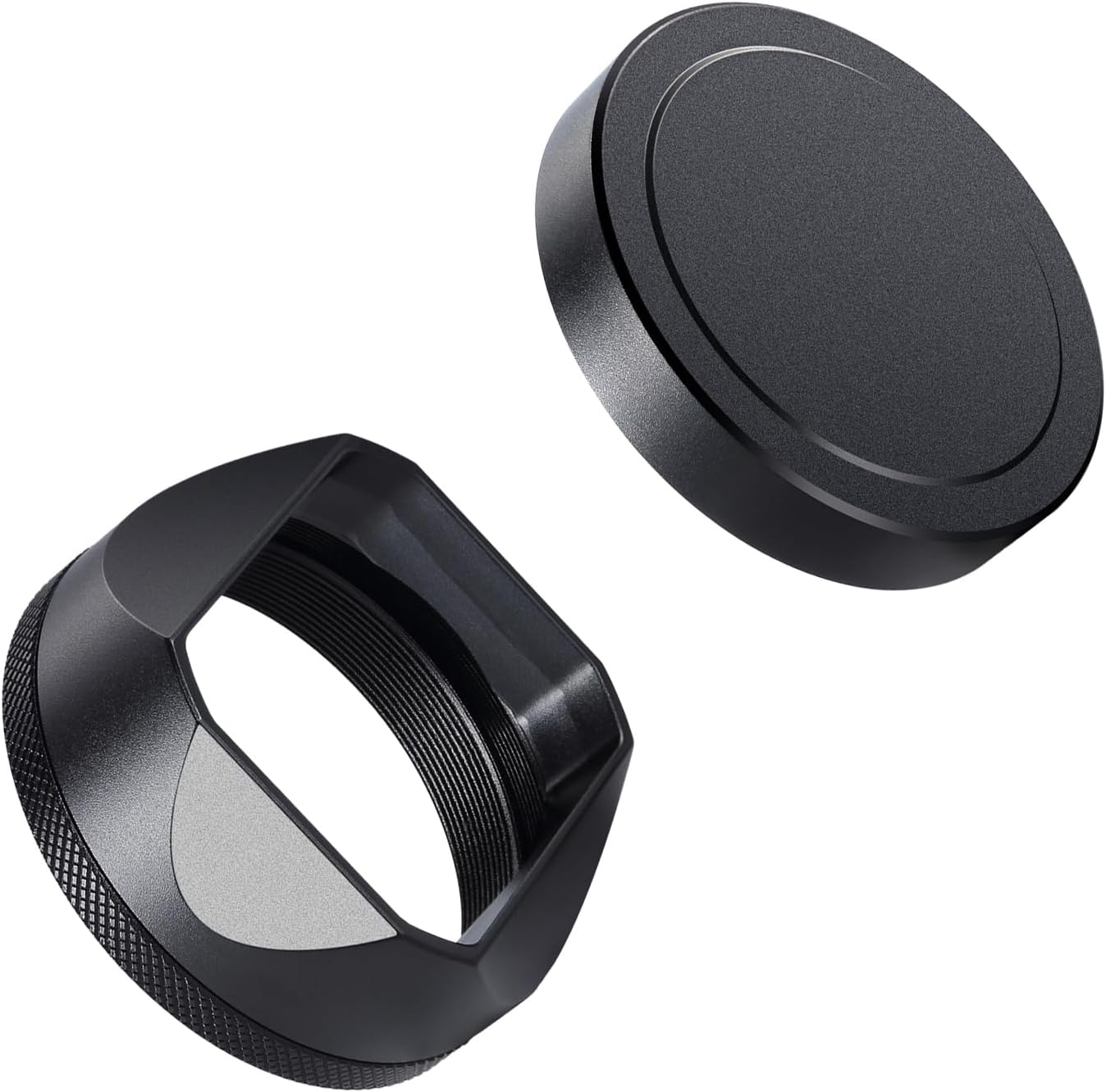 49mm X100V/X100VI Metal Square Lens Hood (with Cover) with UV Filter Adapter Ring Compatible with for Fujifilm