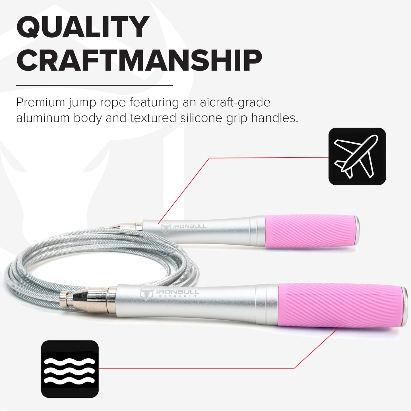 Jump Rope for Men & Women - Ultra-Fast, High Speed Jump Rope - Self-Locking Screw-Free Design with Aluminum Handles and Silicone Textured Grips - Precision Engineered for Maximum Performance - Skipping Rope for Workout Fitness, Cross Training & Home Exerc