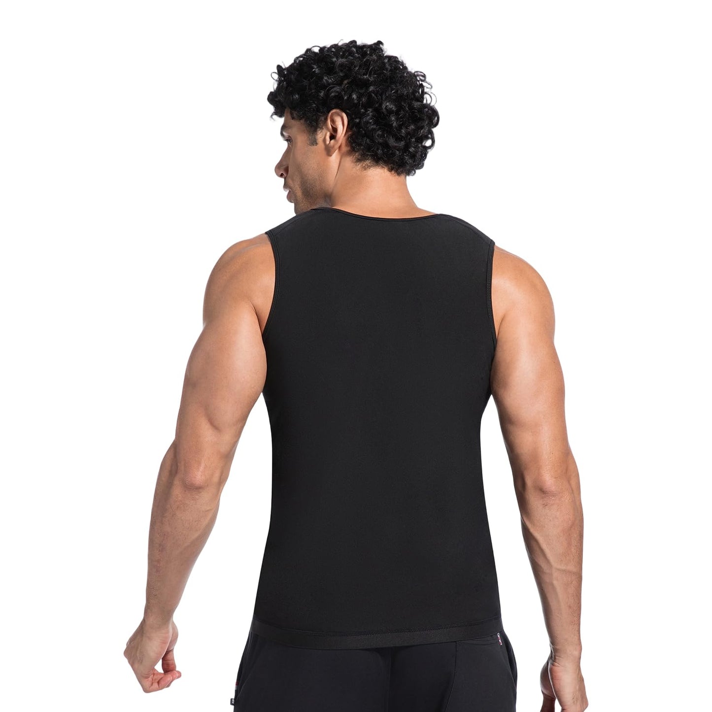 Meiosuns Sauna Sweat Vest for Men Weight Loss Sweat Waist Trainer Vest Compression Sleeveless Sauna Suit Men's Heat Trapping Tank Top Workout Enhancing Shirt Gym Shaper with Zipper (Silver, S/M)