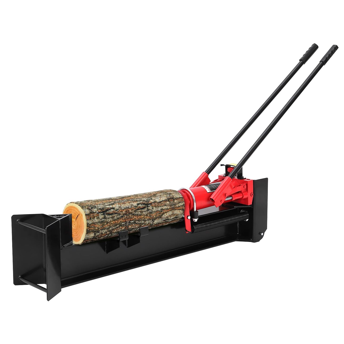Garvee 12 Ton Hydraulic Log Splitter, Manual Wood Splitter with 2-Speed Operation & Built-in Wheels, Hand Powered Log Cutter for Firewood with Full Steel Construction, Max 18.7" Log