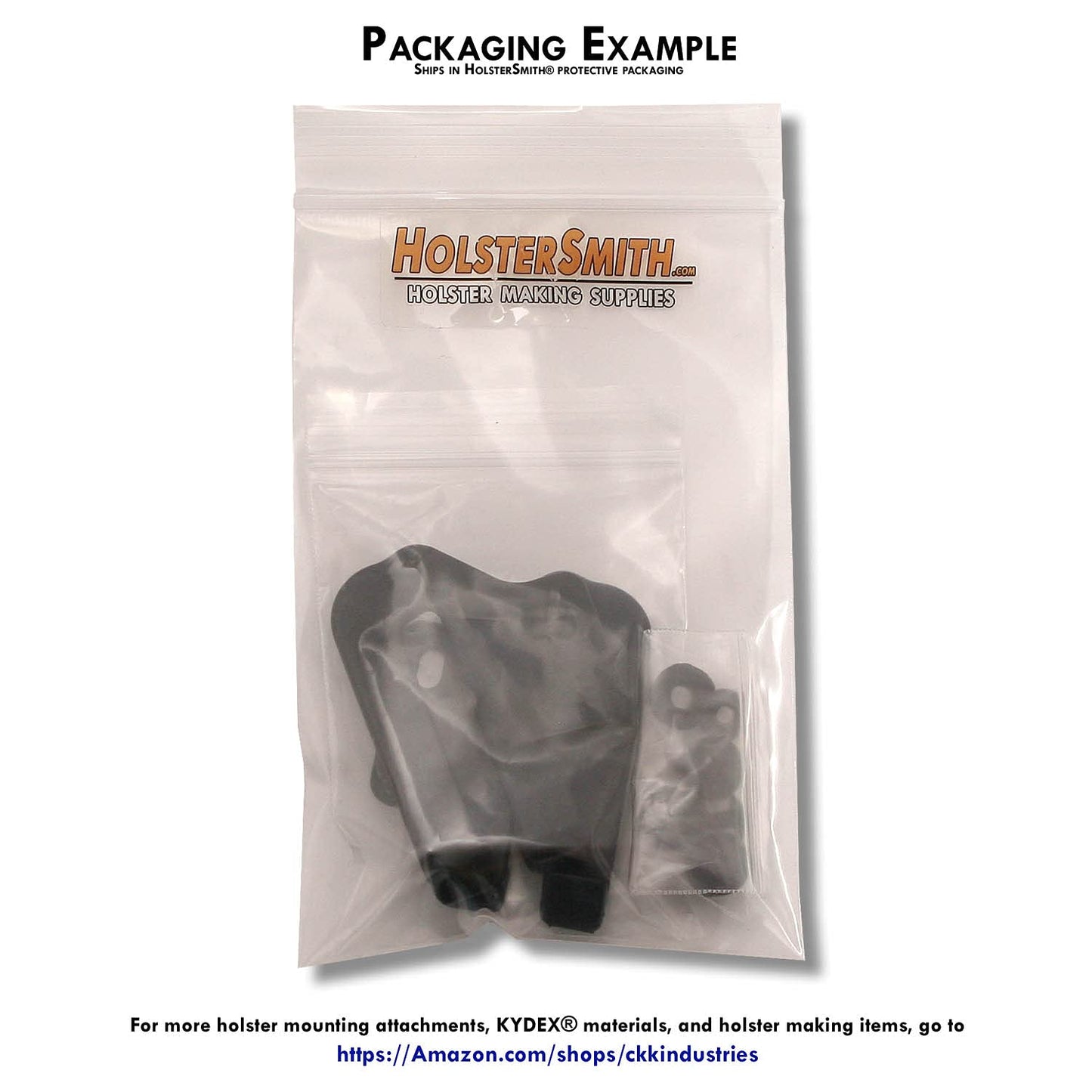HolsterSmith Holster Belt Clips - SpeedEase Design - (Fits 1.50 inch Belts) - USA Made - Black - (with Mounting Hardware) - (1 Pair) - for Holster Making & Hobby