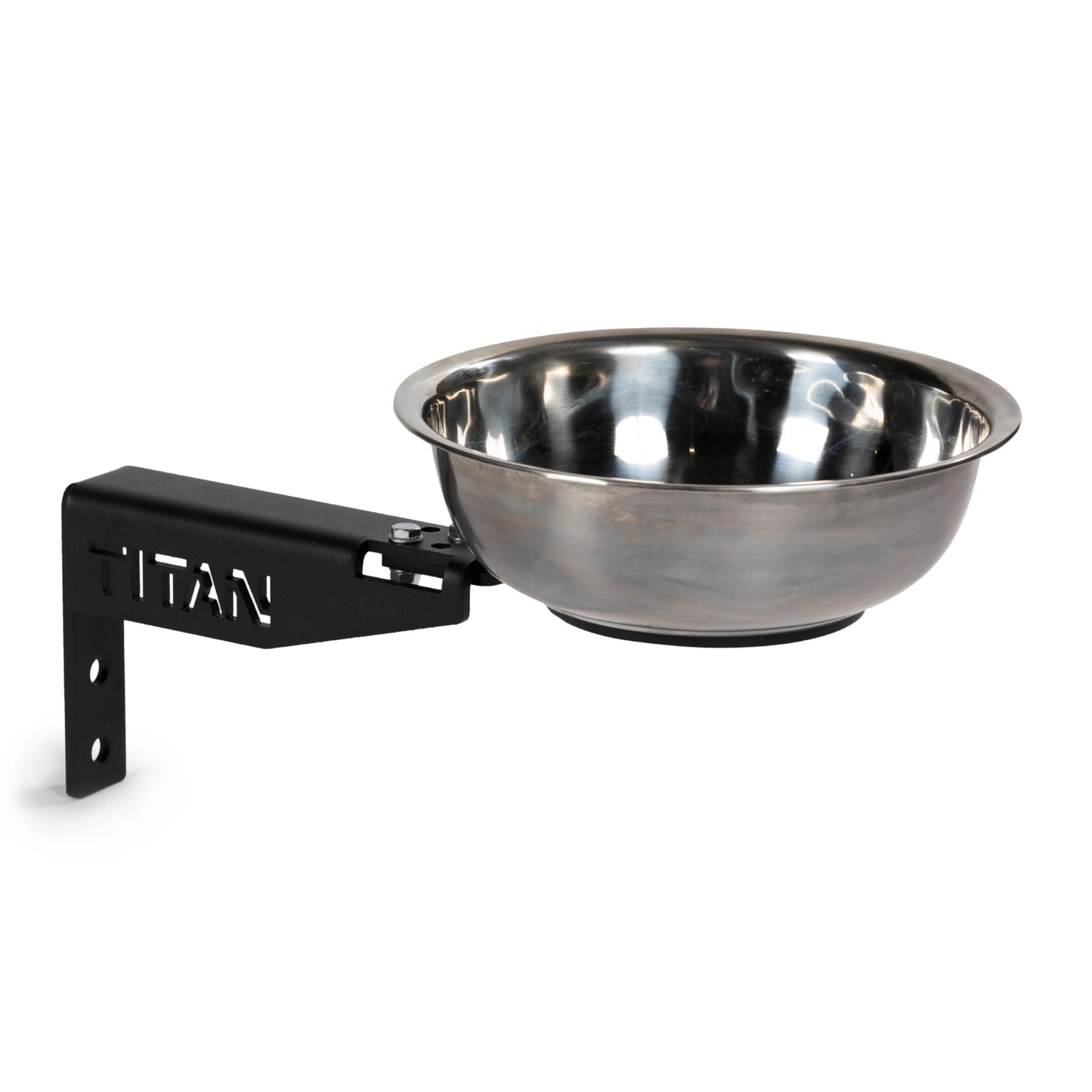 Titan Mounted Rack-Mounted Chalk Bowl Fits T-3 or X-3 Series Power Racks, 14" Stainless Steel Bowl