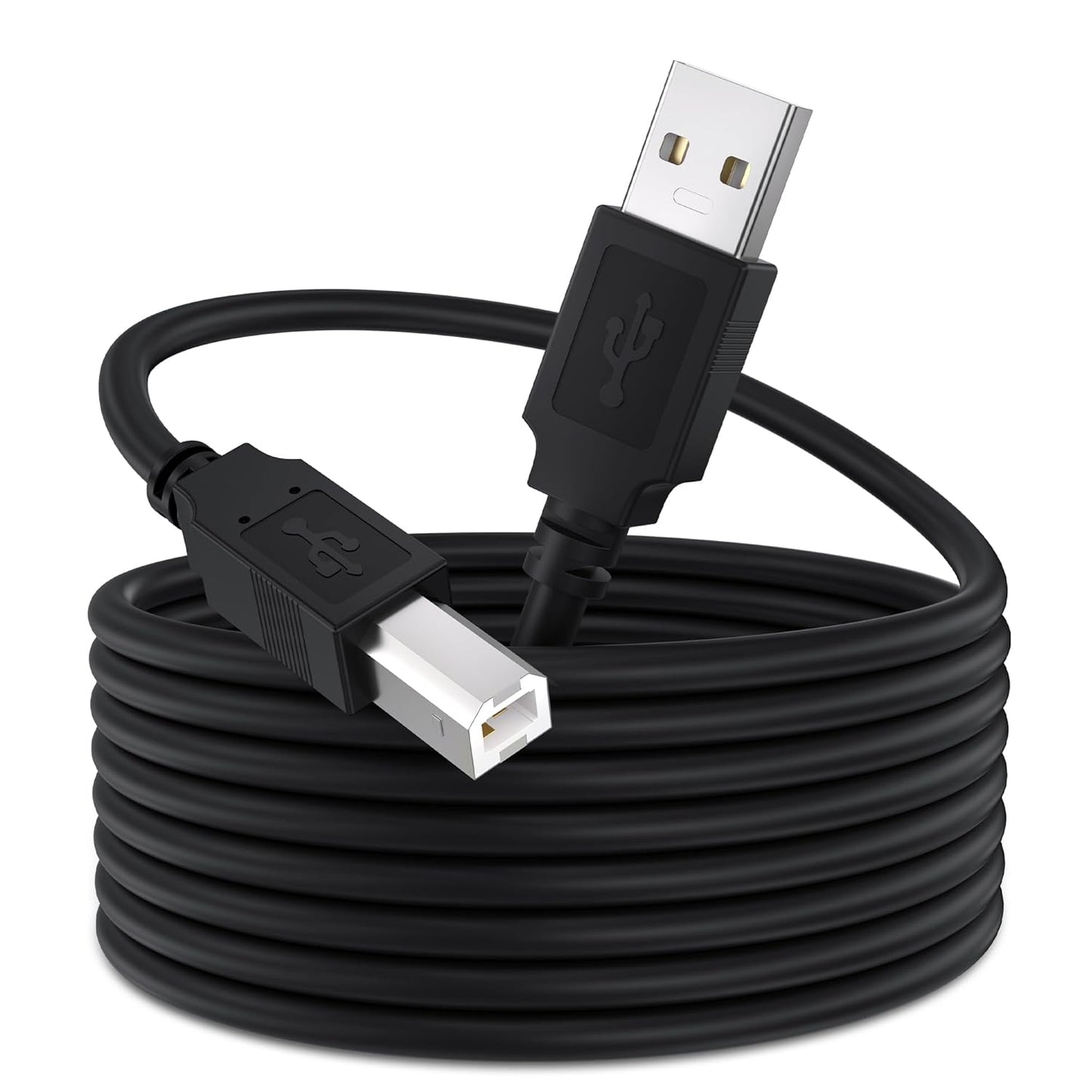 Qxcynsef 2.0 20 20FT USB Printer Cable FT USB A to USB B Cable for HP, Canon, Epson, Brother, Lexmark Printer, Scanner