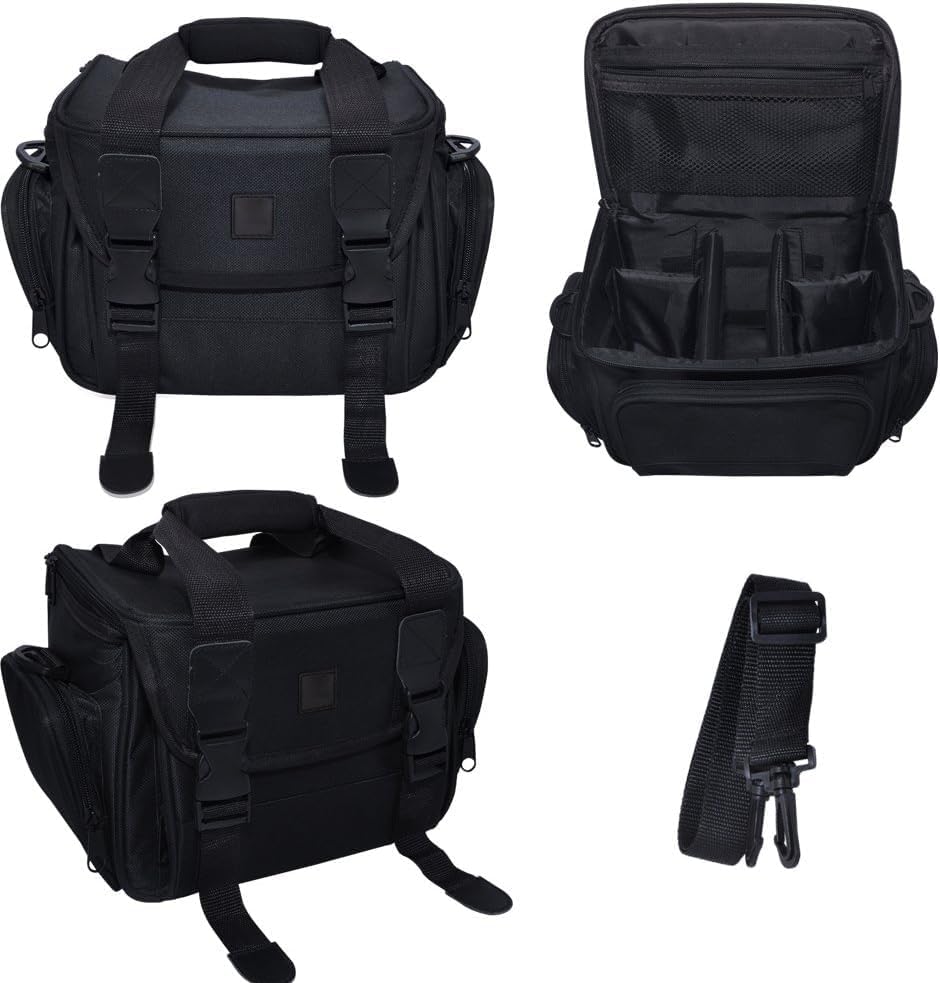 eCostConnection Extra Large Camera Bag Fully Padded Gadget Case with Dual Buckles for Sony,Nikon, Canon, Olympus