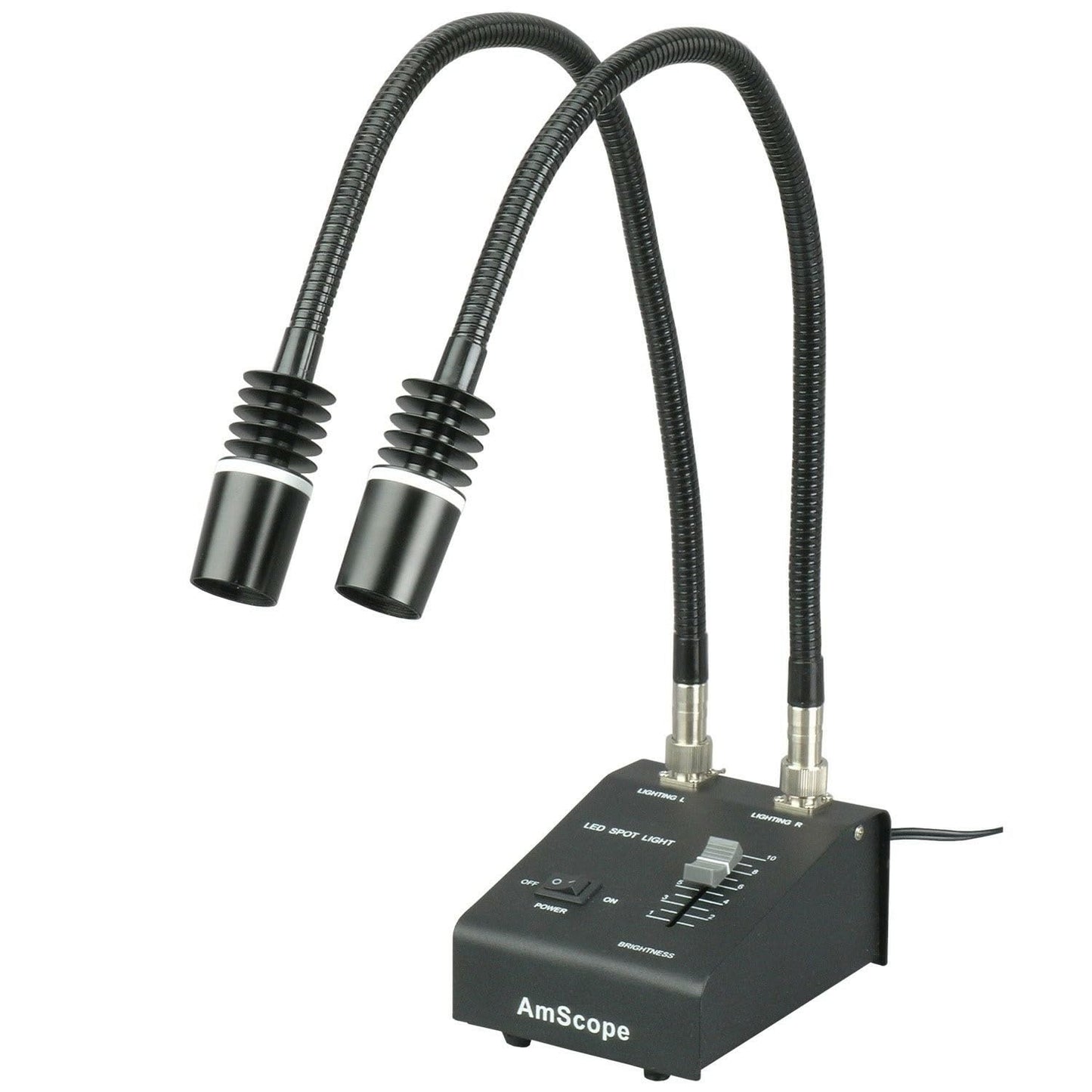 AmScope LED-6W-UV365 Powerful 6 Watt LED Dual Goose-Neck UV-365 Light Illuminator
