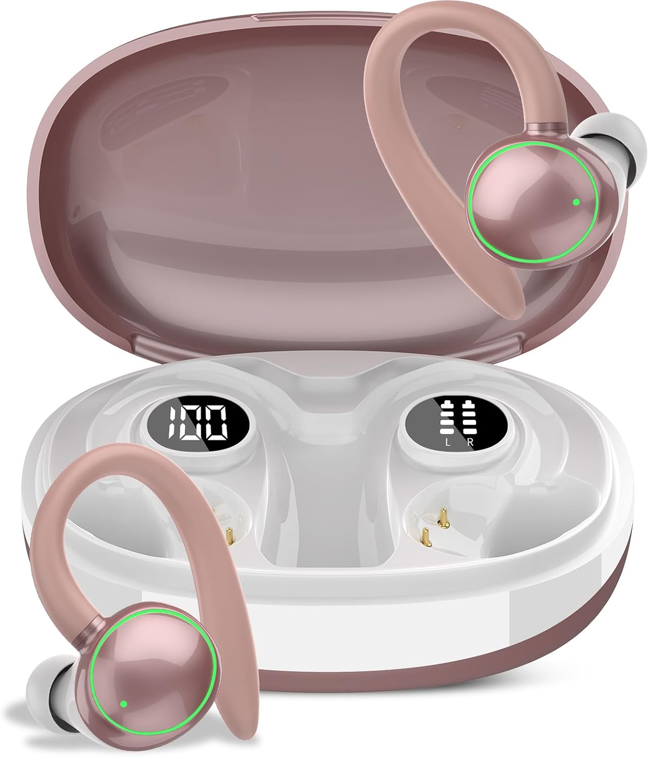 5.4 48H, IP7 Wireless Earbuds, Bluetooth Headphones Sport, Over Ear Buds With ENC Noise Cancelling Mic, Wireless