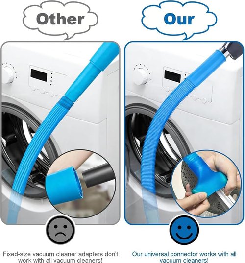 2026 Upgraded Dryer Lint Vac Attachment - Universal Vacuum Cleaner Kit for Deep Cleaning Ducts & Lint Removal