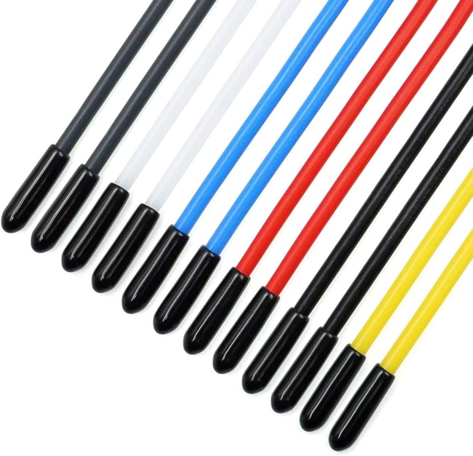 elechawk 12pcs X4R X4RSB Plastic Protection Antenna Tube with Caps for RC Cars FPV Drone Receiver Antenna Frsky XM+