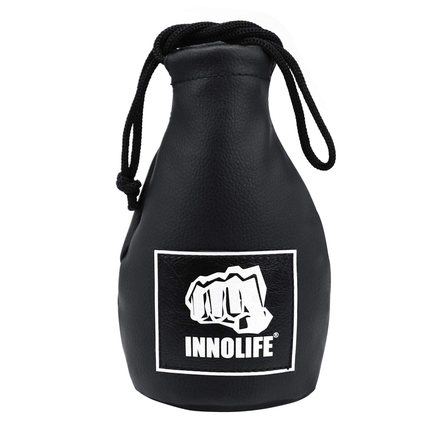INNOLIFE Boxing Slip Bag, Boxing Dodge Hide Speed Bag Maize Ball Leather Ball for Reflex Training, Kickboxing, MMA Pendulum Training (Filler Already Included)