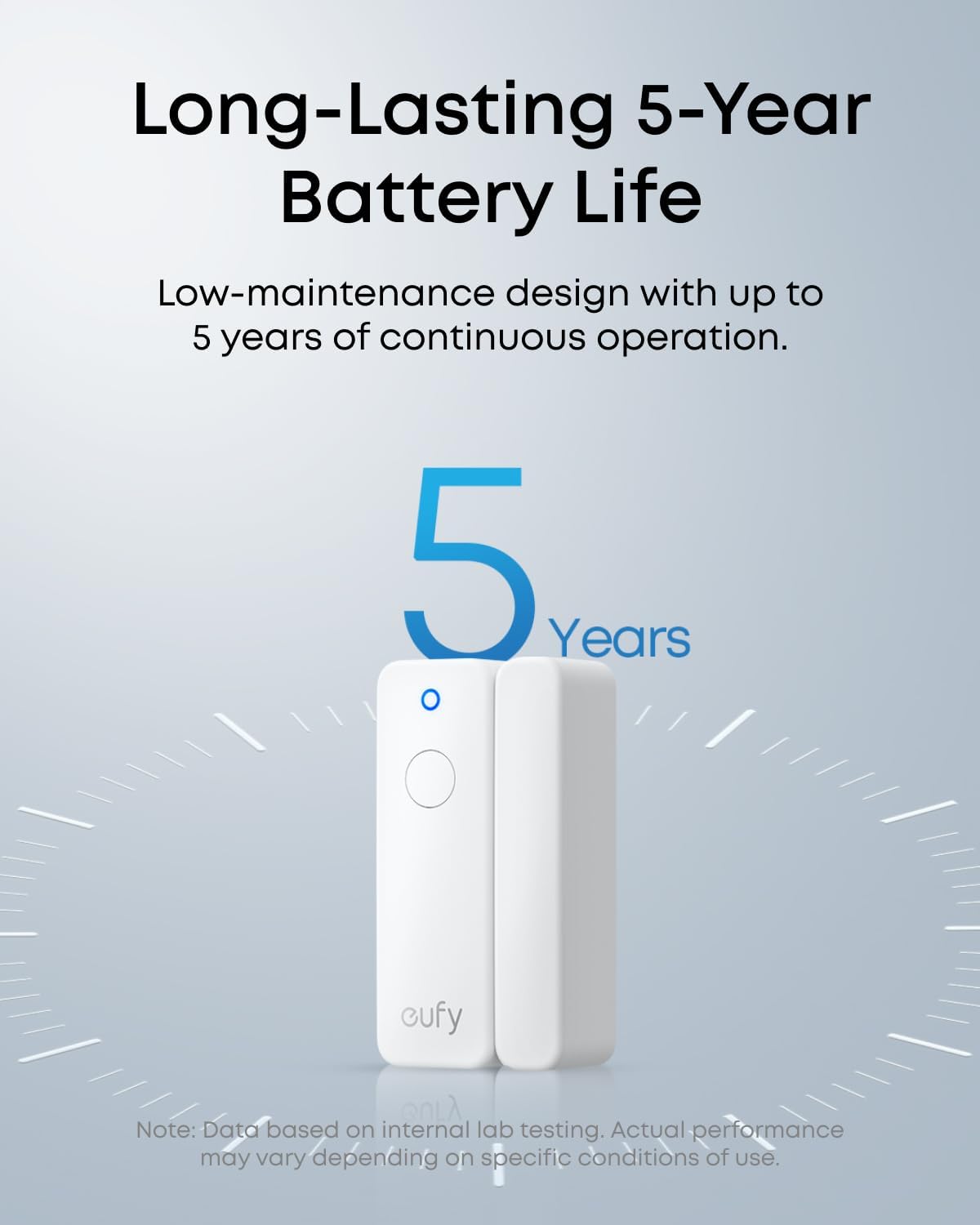 eufy Security E20, Communication 2, 3, eufy Entry Sensor Dual-Side Detection, Convenient Bypass Button, Extended