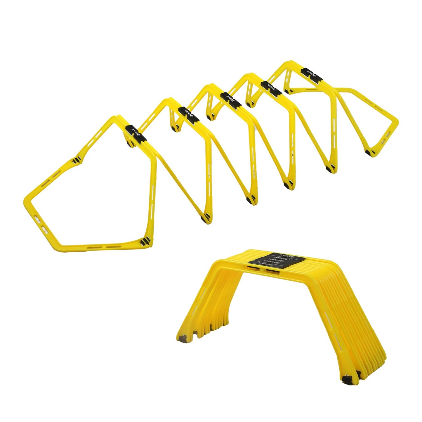 ZUKAM Hex Agility Rings for Speed Training & Agility Footwork Training Speed Hurdles Ladder (6 Ring)