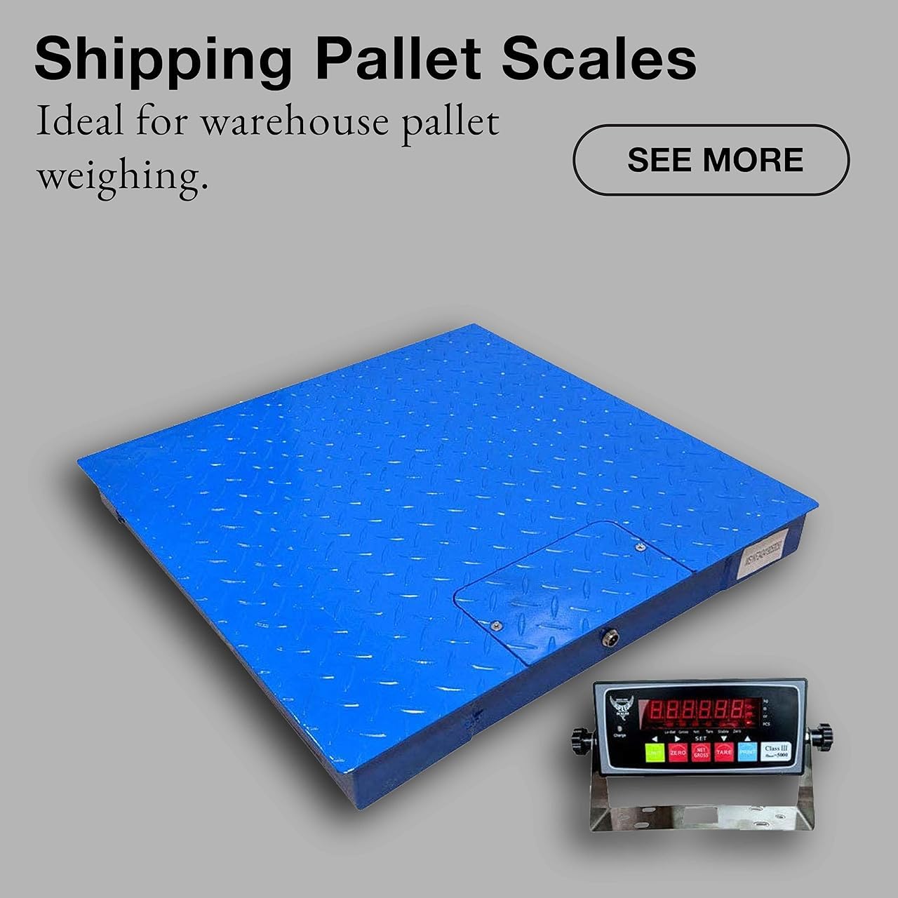 Industrial Floor Scale, 60" x 60", 10000LB/1LB, PEC Focus on Industry for 60 Years