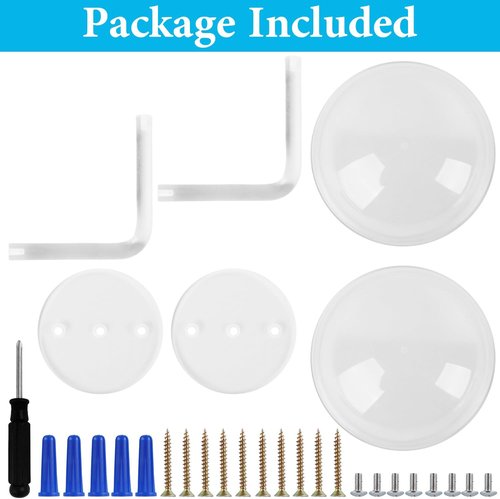 LUTTY Wall-Mounted Clear Acrylic Hat Display Stand - 2Pcs Domed Racks for Baseball Caps & Wigs
