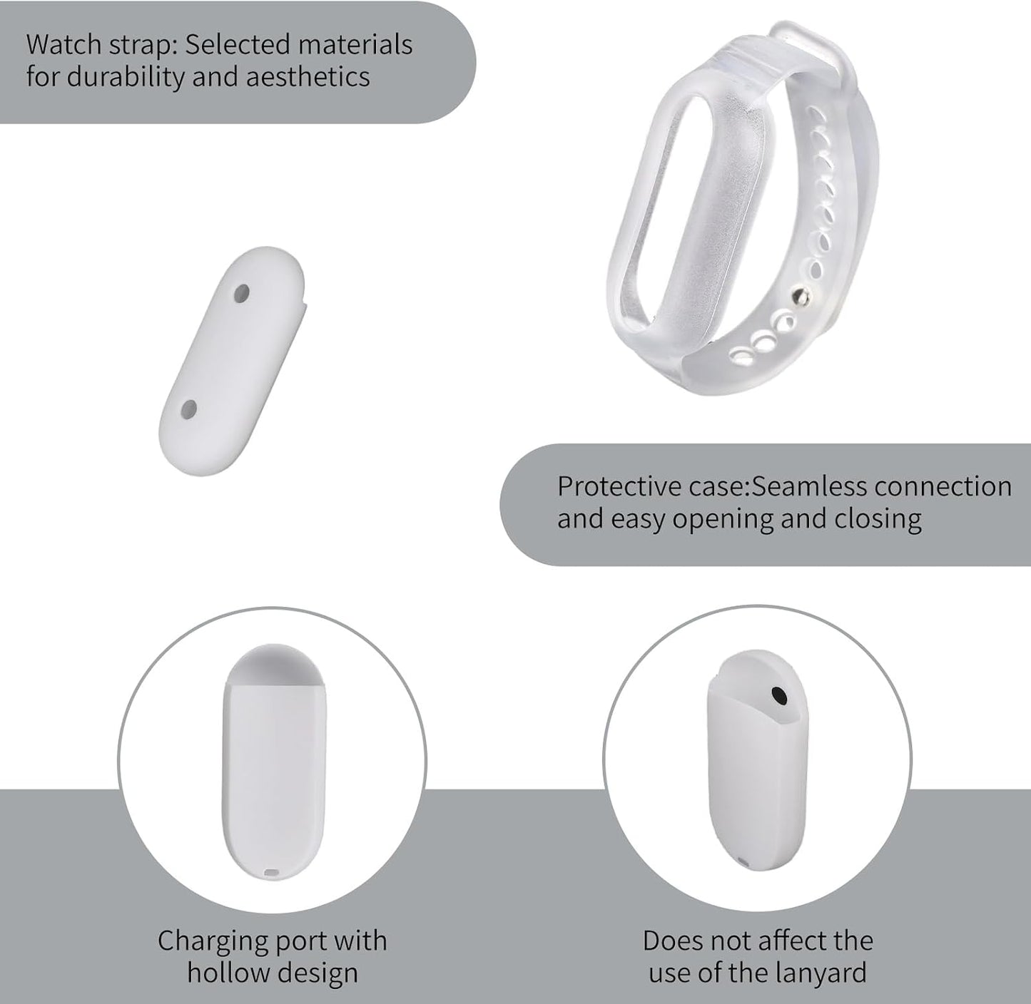 Fukaisu Wristband and Protective Case for NotePin, Adjustable TPU Wristband Durable Wearable Accessory Compatible