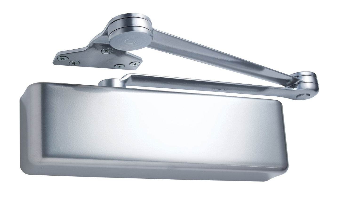 LCN 4040 Heavy Duty Door Closer, Aluminum Powder Coat Finished, Cast Iron, Non-Handed, Regular Arm with Parallel Arm Shoe