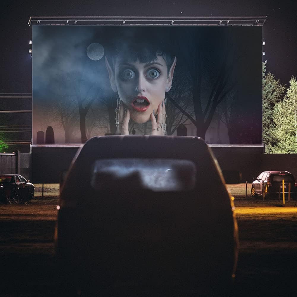 EUBUY Projection Screen, Movie Projector Screen, Portable Foldable Non-Crease White Projector Curtain Projection