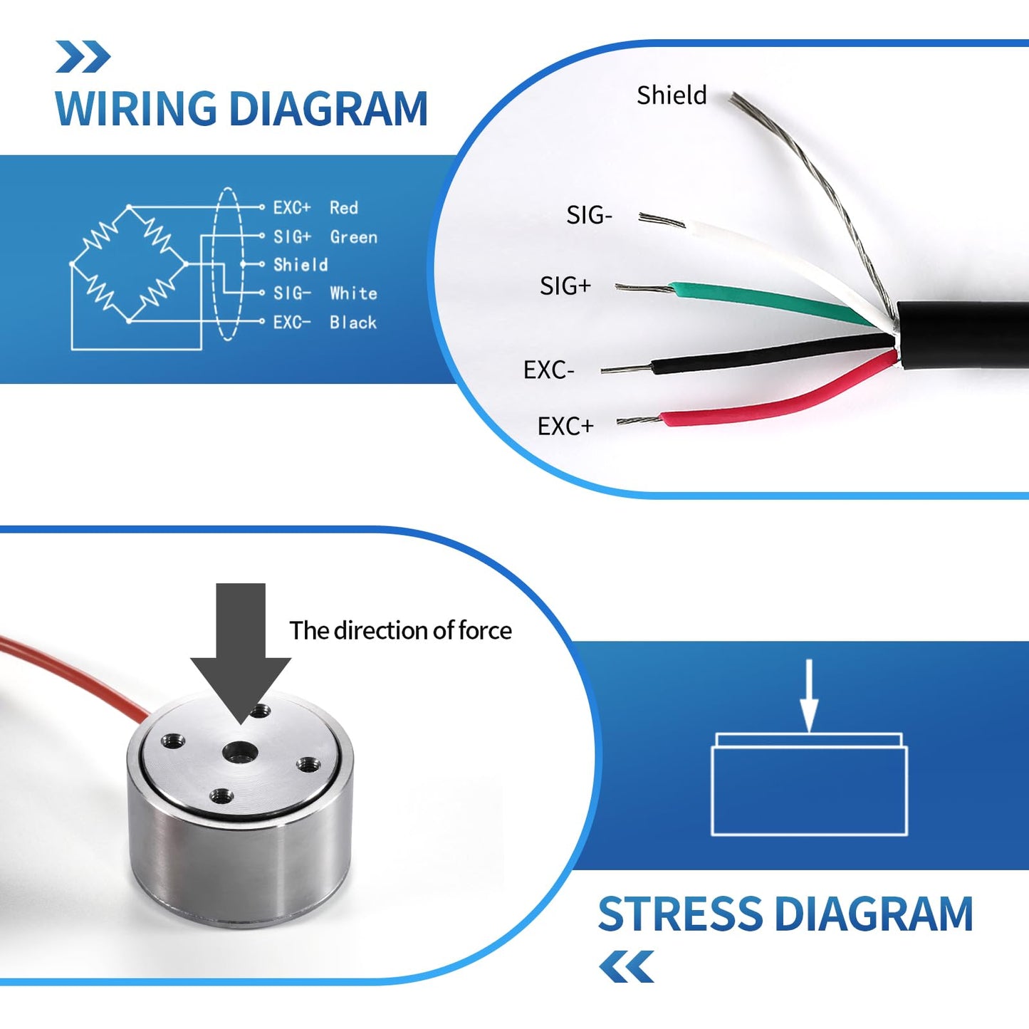 Mini Load Cell Sensor with Indicator Transmitter Amplifier Display,Test Compression Force Weight Pressure Sensor Range 20kg-2000kg (0-20KG with Amplifier)