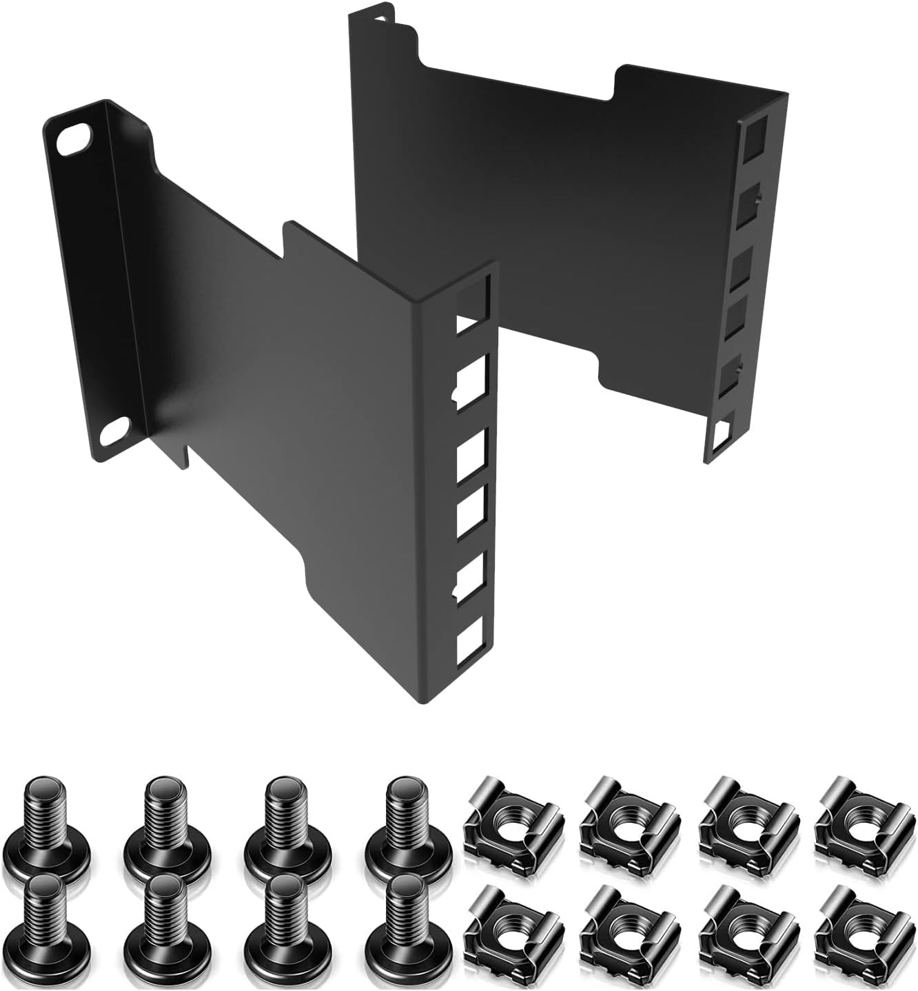 JINGCHENGMEI 2U 4-Inch (2UEXB) Server Rack Depth Extender - Deep -Recessed Rack Mount Adapter Kit for Network Rack