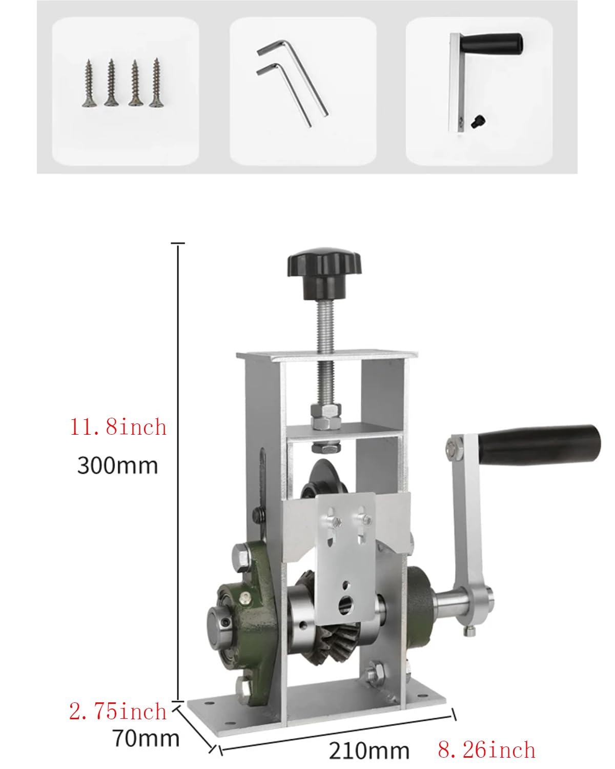 Manual Wire Stripping Machine – Adjustable Blade for Cable Stripping 0.08”–3.14” OD, Hand Crack Wire Stripper for Scrap Copper Recycling, Solid & Stranded Wire
