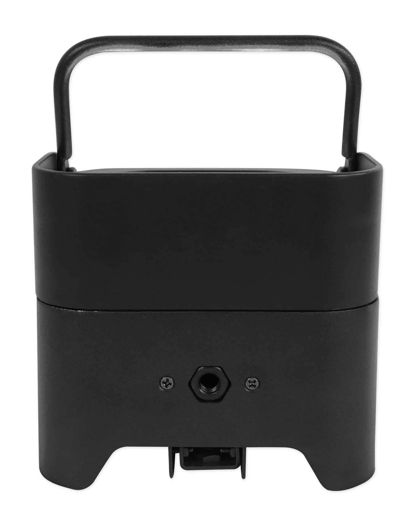 Rockville Best Pack 50 (8) Black 24W Battery Wash Lights, Wireless DMX, RGBWA+UV, Charging Case, Long-Lasting Battery, Remote Control, for DJs and Event Lighting
