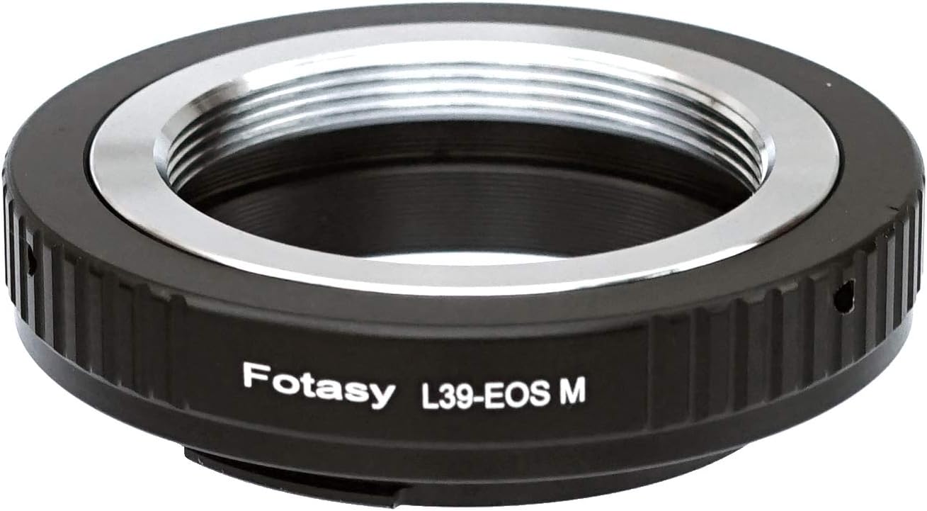 Fotasy M39 L39 39mm M1 M2 M3 M5 M6 M6 M10 M50 M100 M200 Leica Lens to Canon EF-M Mount Adapter, LTM Lense EFM EOS M