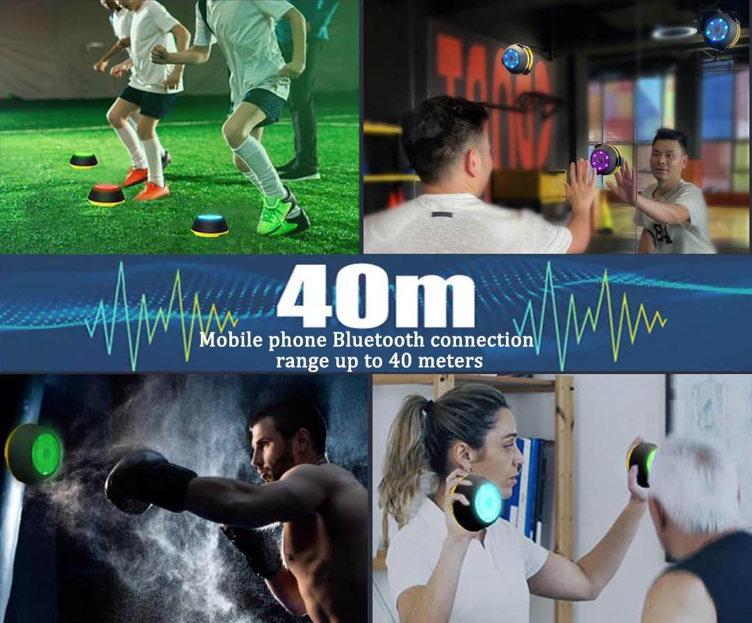 Rzjoke Reaction Training Lights Improves Reaction Speed and Agility，Reaction Training for Thletes, Trainers, Coaches, Fitness Trainers, Physical Educators,Physical Therapy (6 Pack)
