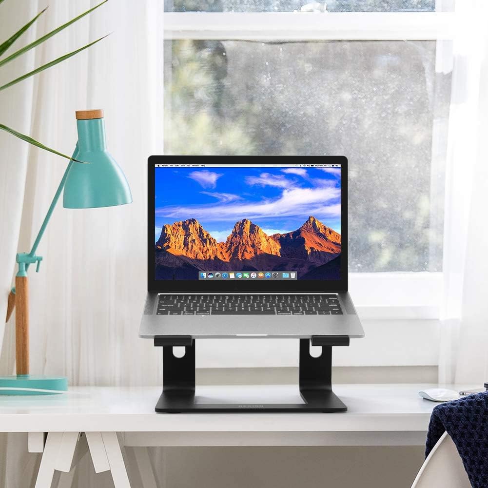BESIGN LS03 10-15.6" Aluminum Laptop Stand, Ergonomic Detachable Computer Stand, Notebook Riser, Laptop Mount
