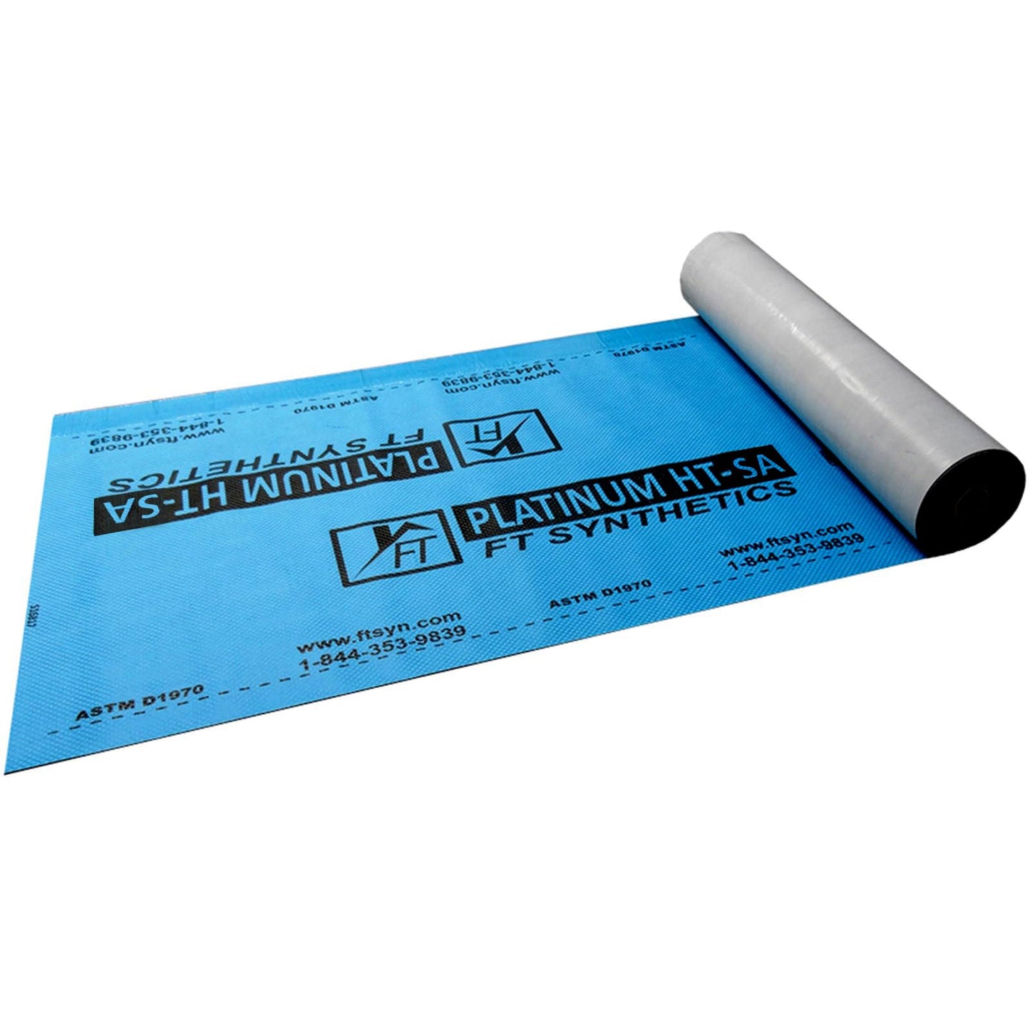 FT Synthetics Platinum HT-SA Ice & Water Roofing Underlayment, 41 mil, 36" x 67', High-Temp, Self-Adhering, Nail Sealable, UV Resistant, ASTM/CSA Certified, Lifetime Warranty
