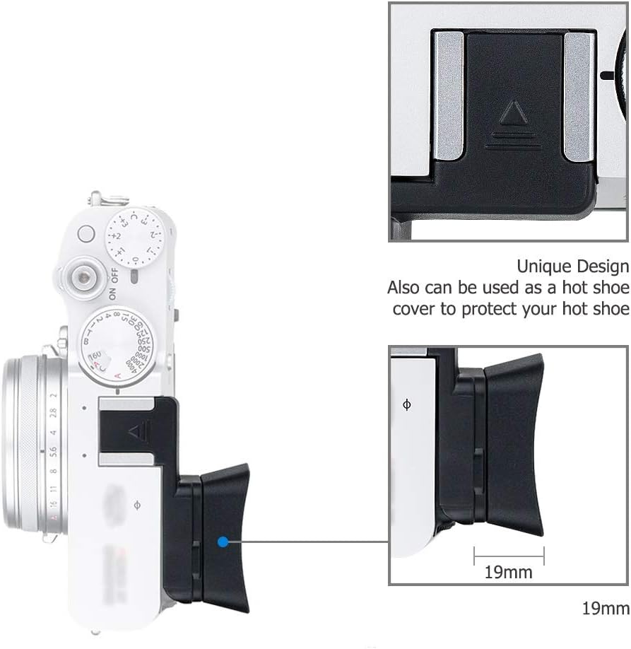 X100VI X100V Soft Silicon Camera Viewfinder Eyecup Eyepiece Eyeshade for Fujifilm Fuji & Eye Cup Protector (Hot Shoe