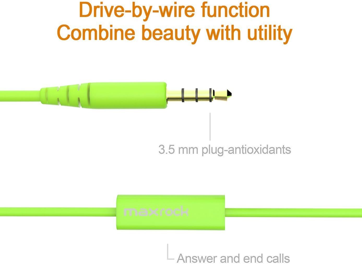 MAXROCK Mp3, 3.5mm, Wired Sleep Earphones Soft Sleep Earbuds Total Silicon Sleeping Headphones with in-line Mic