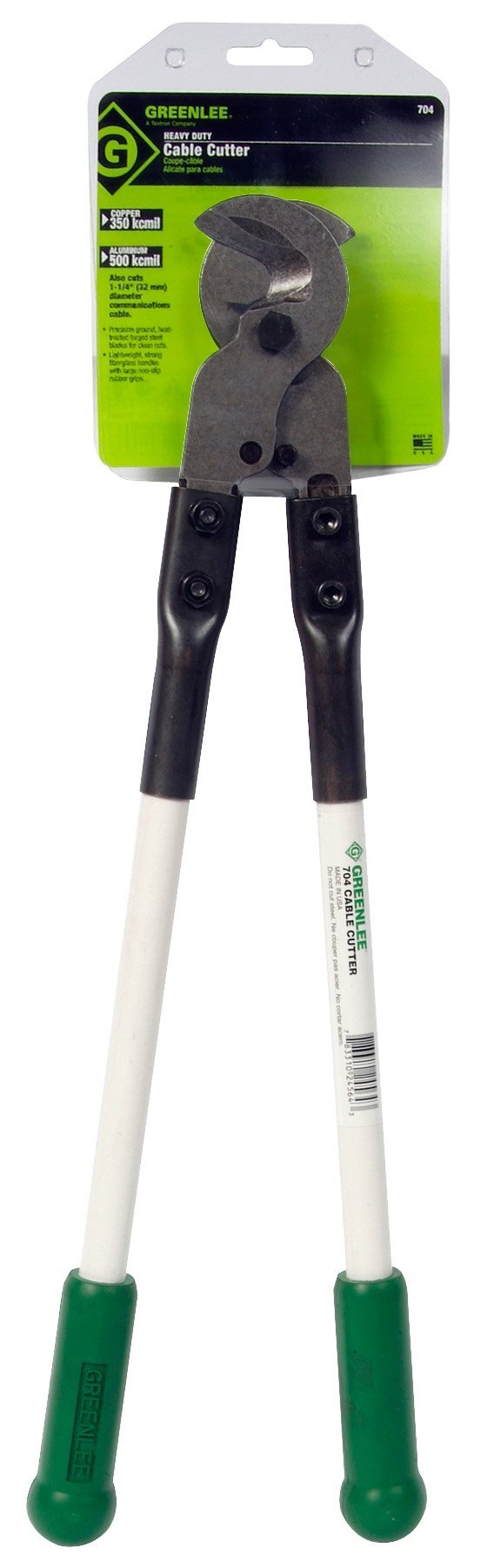 Greenlee - Cutter,Cable-Scissor (704), Cable Termination (704), Green & White