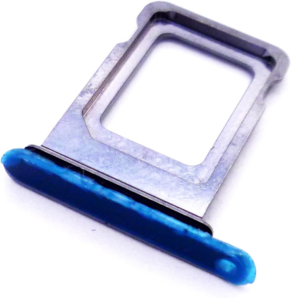 2X 13 13 Single Sim Card Holder Slot SimCard Tray Replacement Compatible with iPhone Pro / Pro Max (Blue)