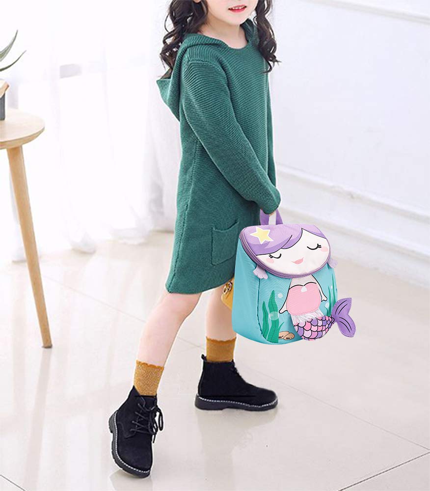 Bluboon Toddlers Backpack for Girls Cute Preschool Backpack 3D Schoolbag Toddler Bookbag for Kids (Purple)