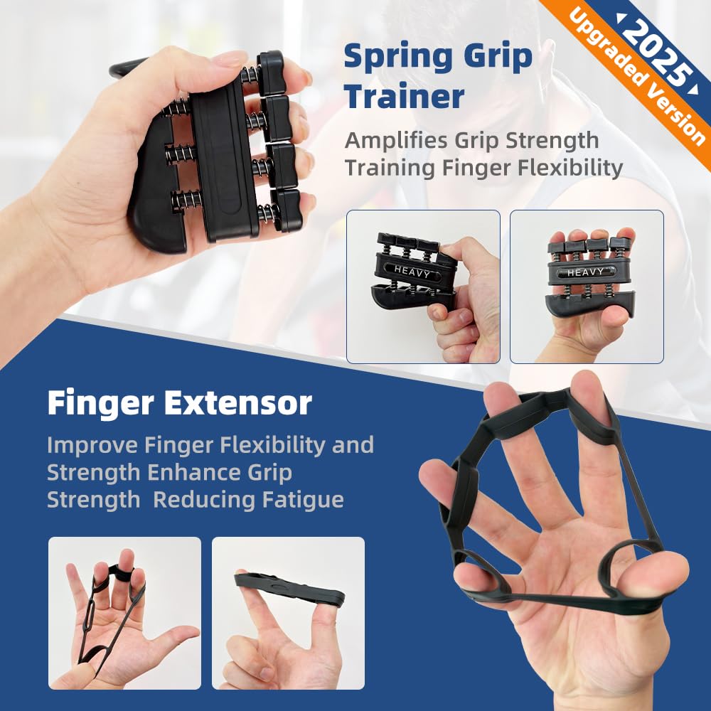 Grip Strength Tester Hand Dynamometer - Grip Strength Trainer Hand Exerciser with Potenciador de Agar de mano Novice Friendly Adjustable Handle for School Home Sports Use (265 Lbs / 120 Kgs)