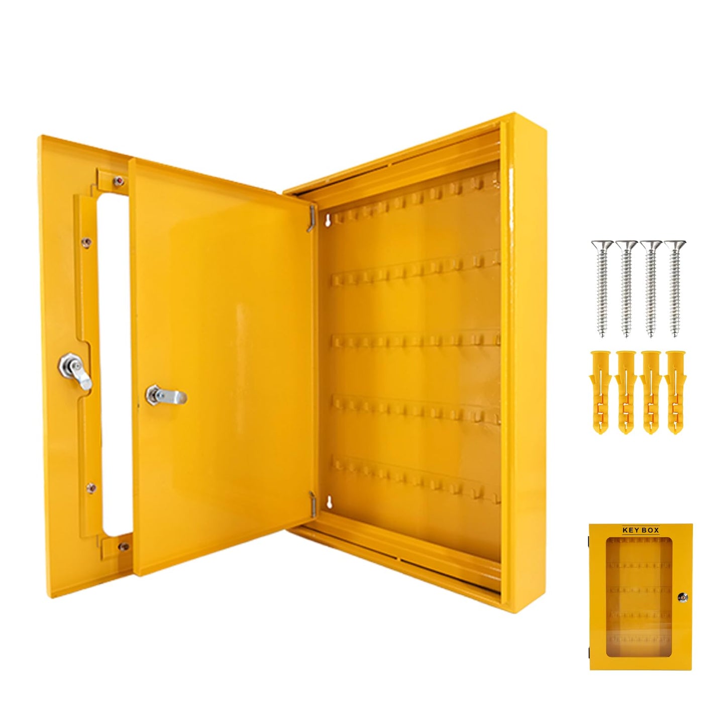 BULANGDI Lockout Tagout Cabinet, Lock Out Tag Out Station Unfilled - No Loto Devices Included, Wall Mount Double-Layer Key Box Key Locker, Matching screws