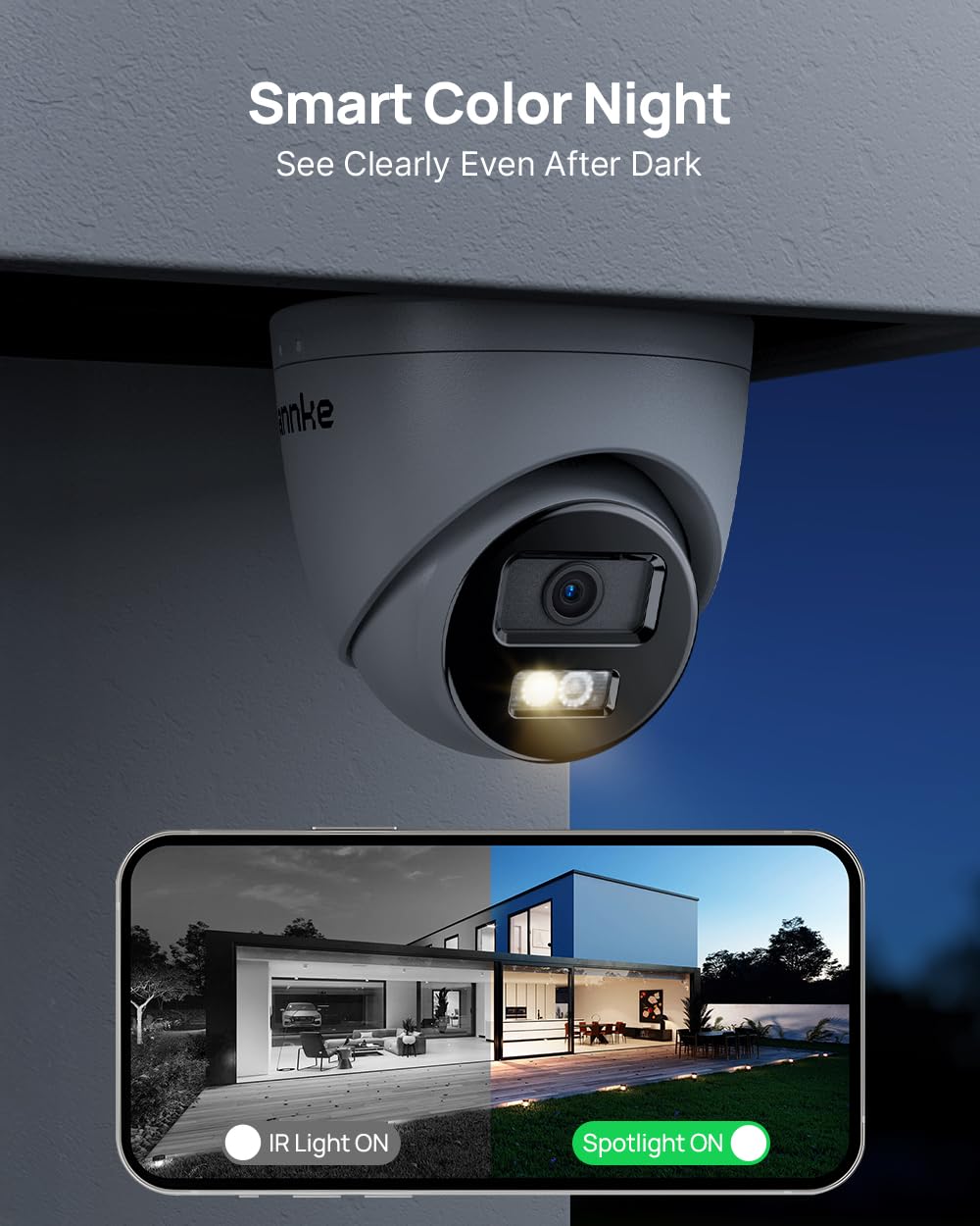 ANNKE 16CH 4K PoE Security Camera System, 12MP H.265+ NVR with 4TB HDD and 8X 4K/8MP IP Wired Cams, AI Human Vehicle Detection, Spotlight Color Night Vision, Built-in Mic, Compatible with Alexa