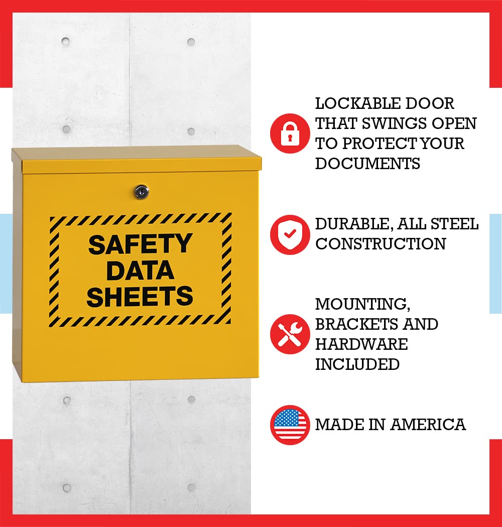 Windy City Cabinet SDS Binder Storage Cabinet, Locking Cabinet for Safety Data Sheets
