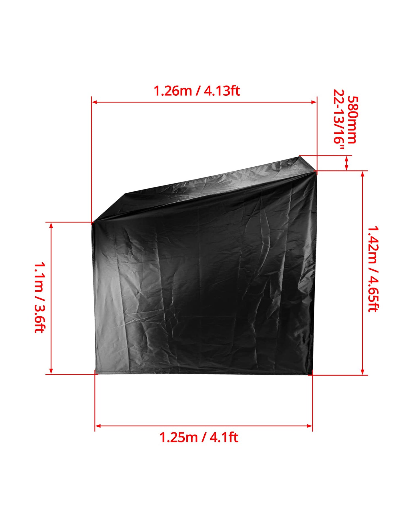 QWORK Exercise Bike Cover, Upright Outdoor Waterproof UV Dust Wind Bicycle Storage for Most Fitness Stationary Bikes, Premium Sport Training Bike (Black)