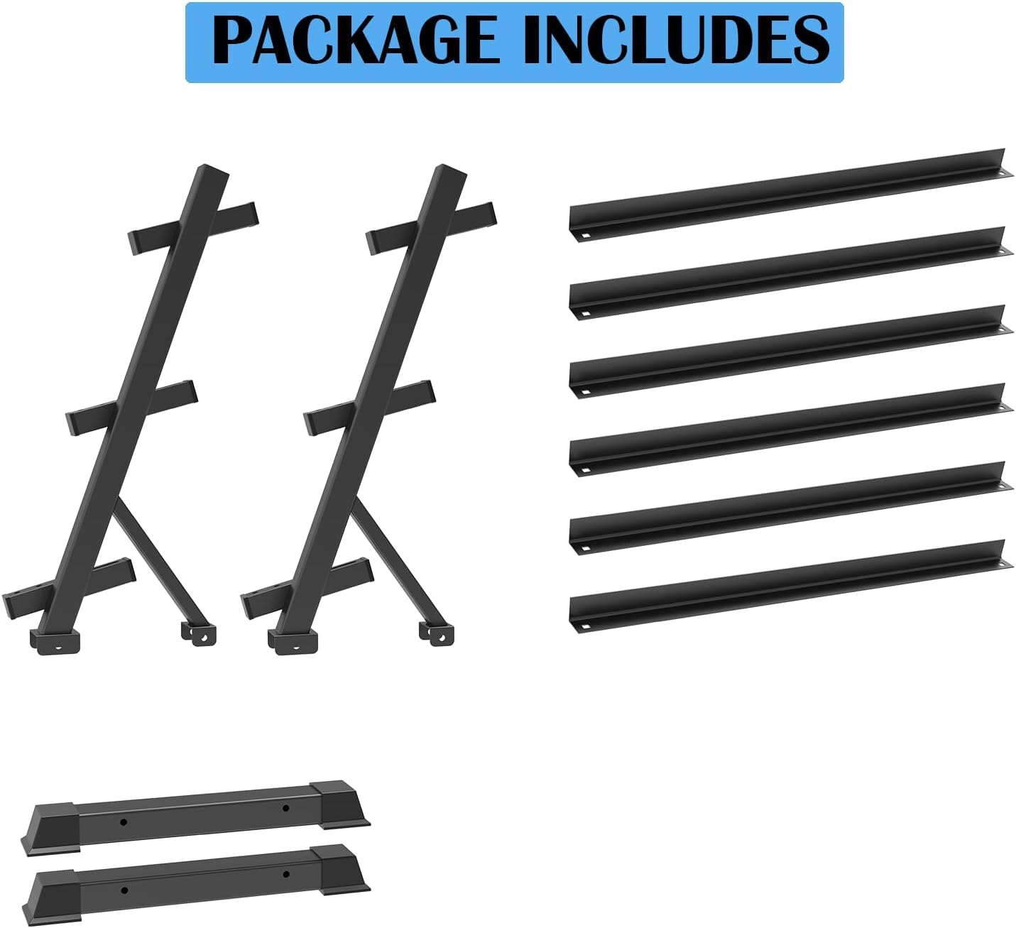 3-Tier Dumbbell Rack Multilevel Weight Storage Organizer for Home Gym, Weight Rack for Dumbbells, Kettlebells, 1200LBS(Rack Only)