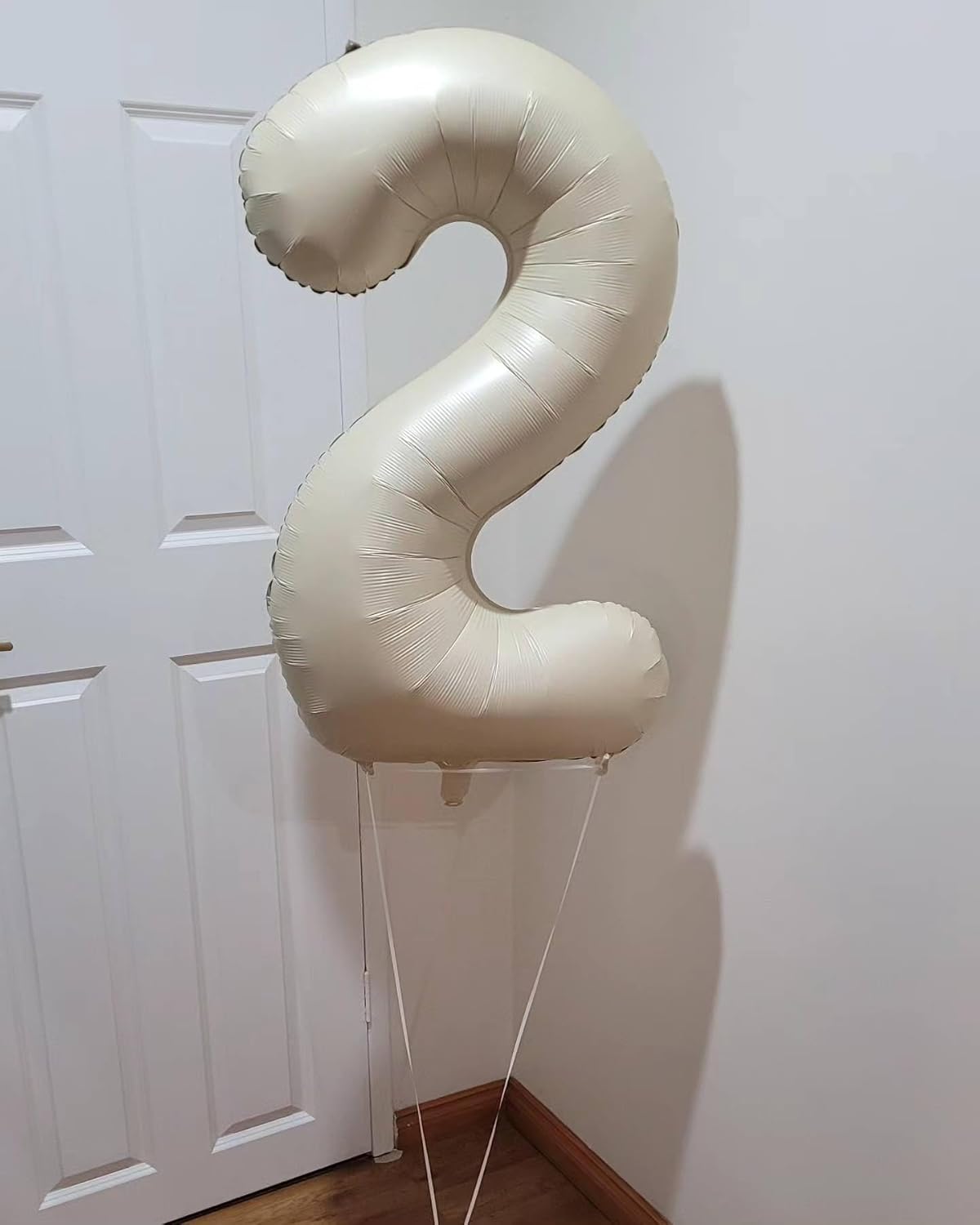 Number Balloons 40 Inch - Cream 0 Balloon for Birthday Decorations | Perfect Party Supplies